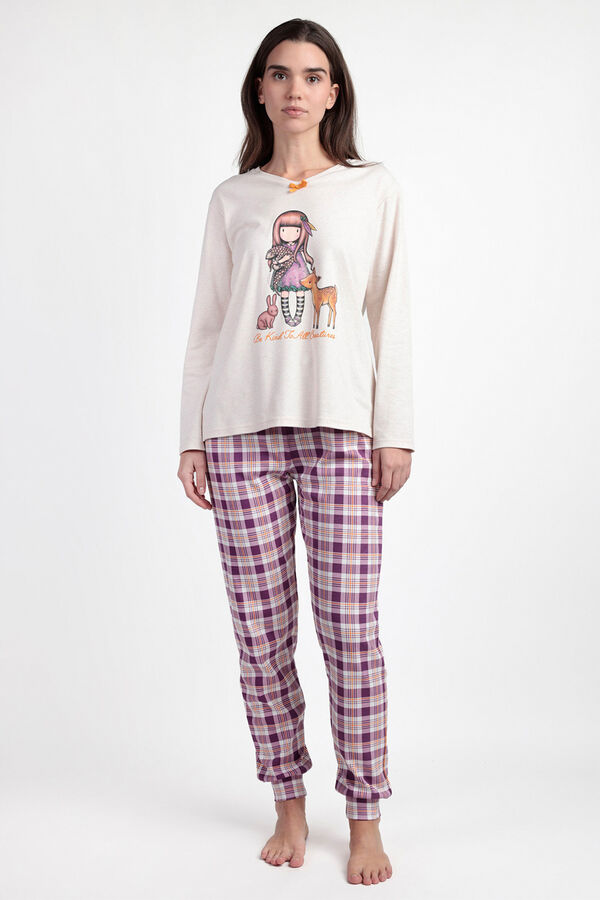 Admas Pijama cuadros Be Kind To All Creatures SANTORO GORJUSS&nbsp; beige