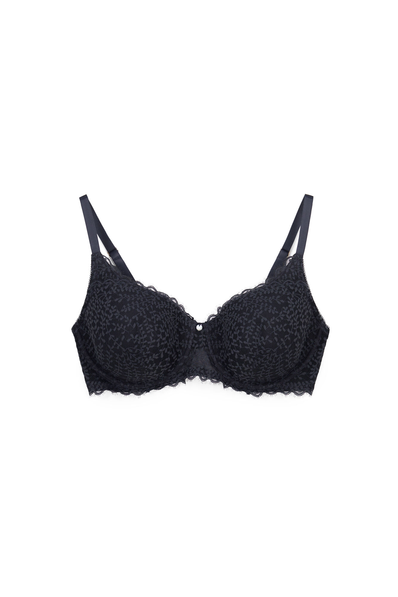 Women'secret Sujetador balconette relleno encaje negro BEAUTIFUL