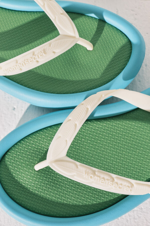 Women'secret Kolor blok papuče Plava