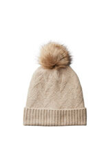 Pieces Gorro de punto con detalle dibujo .Borde vuelto y textura sueva.Contiene pomp&oacute;n. green