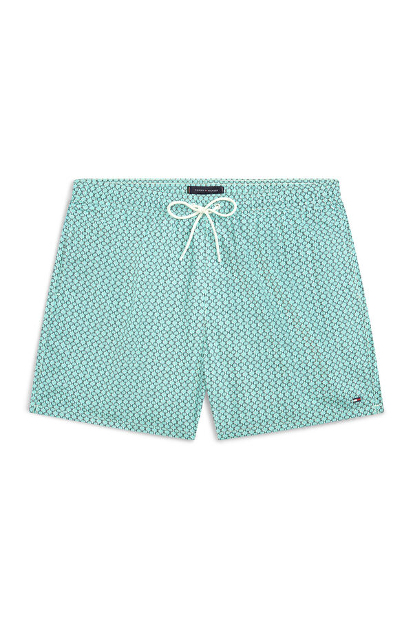 Tommy Hilfiger Ba&ntilde;ador hombre estampado geom&eacute;trico verde