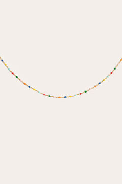 Singularu Collar Dots Colors Enamel Plata Ba&ntilde;o Oro