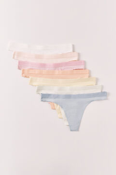 Women'secret Pakovanje od 7 mekanih pamučnih tanga gaćica sa logom