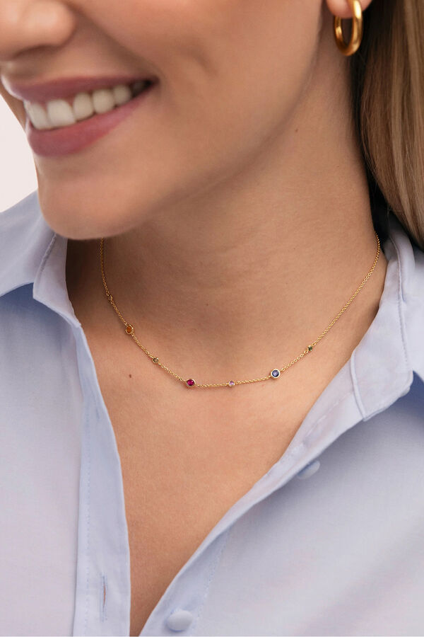 Singularu Collar New Orbit Multicolor Ba&ntilde;o Oro amarillo