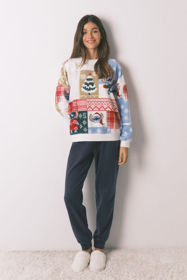 Women'secret Pidžama od tkanine Flis Print