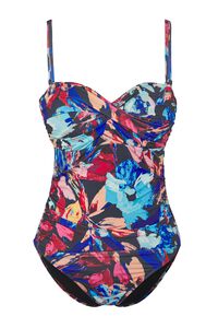 Trendyol Ba&ntilde;ador escote fruncido tropical