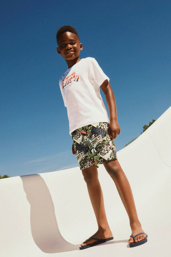 Name it Ba&ntilde;ador de ni&ntilde;o estampado negro