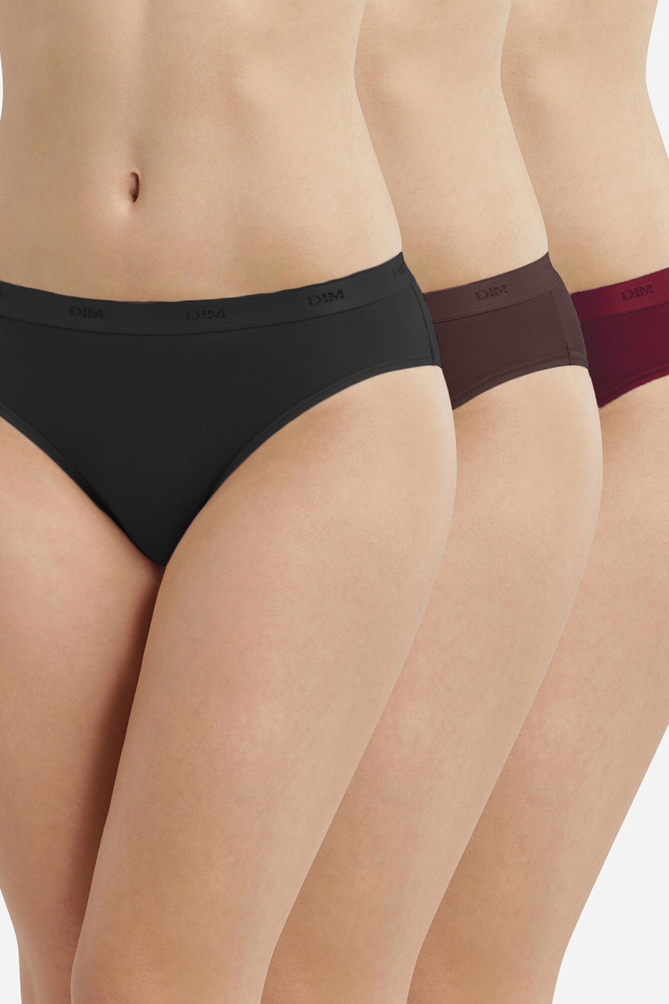 DIM Pack de 3 slips de algod&oacute;n el&aacute;stico