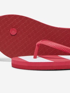 Only Chanclas de rayas en rojo