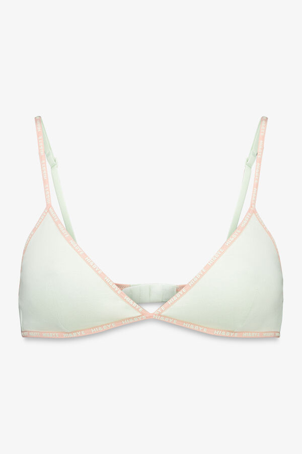 HI&BYE Pamučni trouglasti grudnjak sa odvojivim korpe, zelene boje Zelena