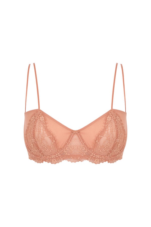 Women'secret PRELEP narandžasti čipka balkonet grudnjak grudnjak Narandžasta
