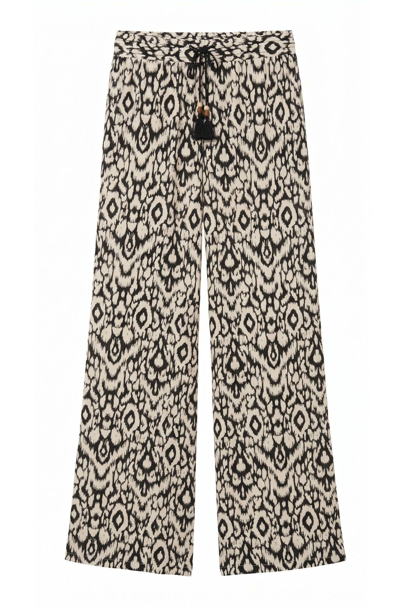 Women'secret Crne duge pantalone sa printom