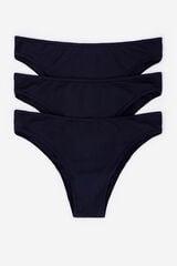 Women'secret Pakovanje od 3 para brazilijana gaćica od mikrovlakna Crna