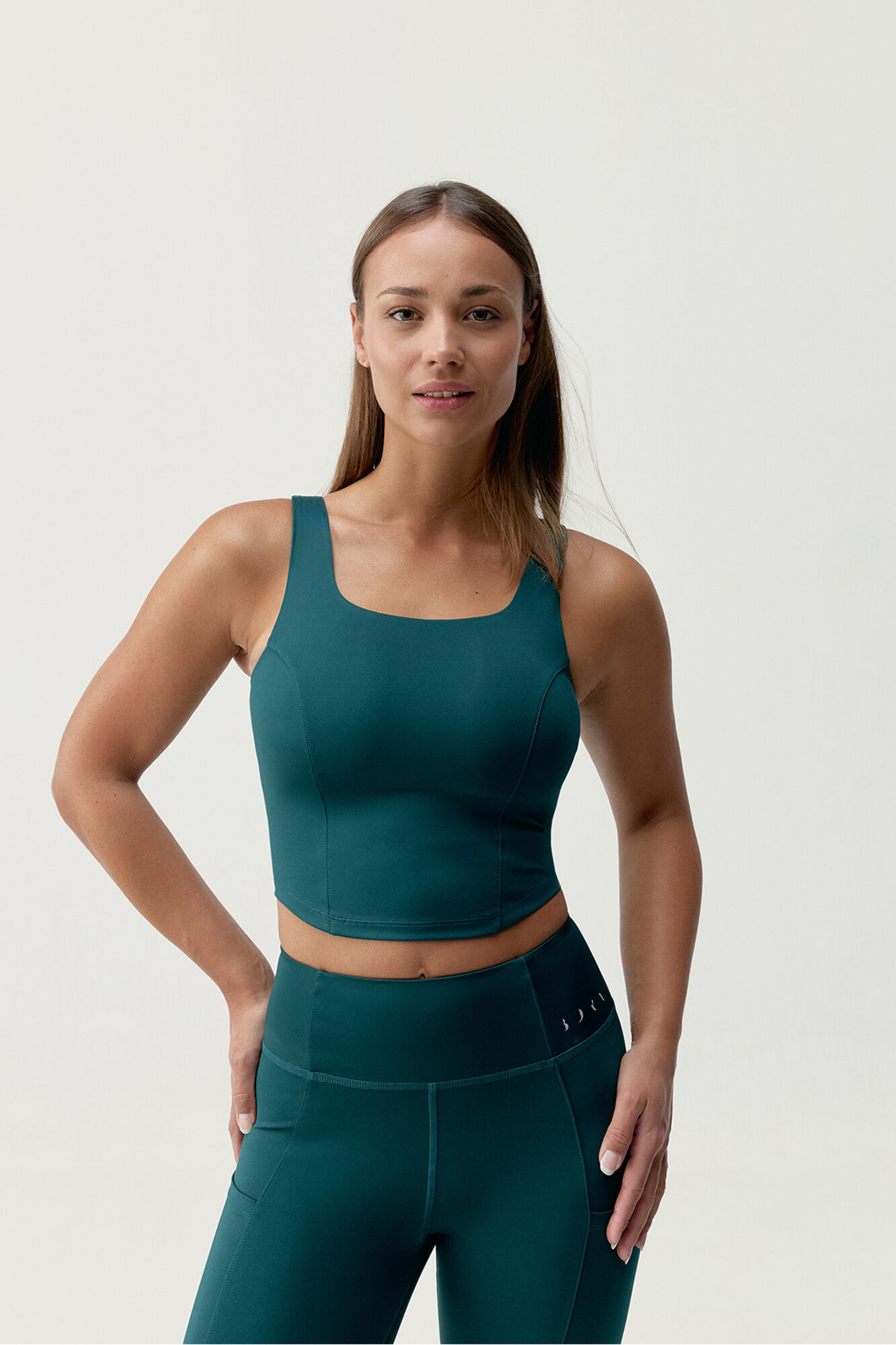 Born Living Yoga Sports bra top Godo Deep Green