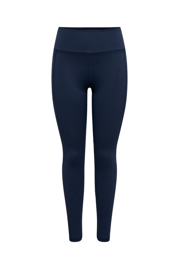 Only Play Legging cintura alta y bolsillo lateral. azul