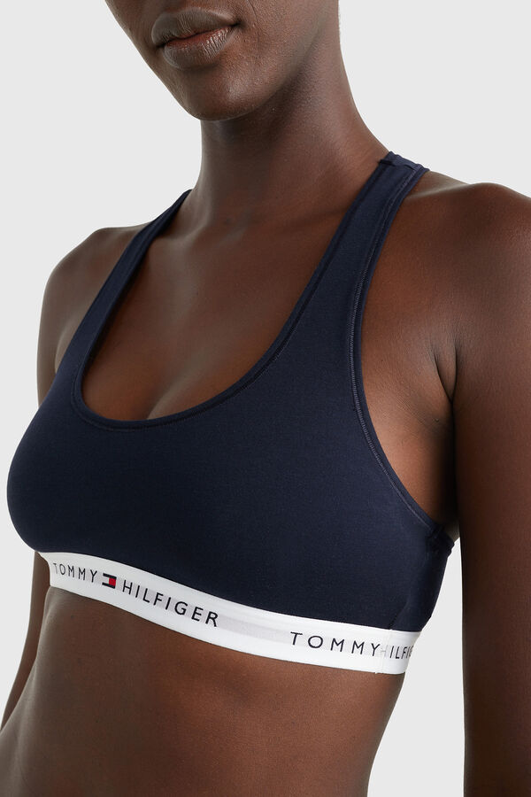 Tommy Jeans Bralette sin relleno azul