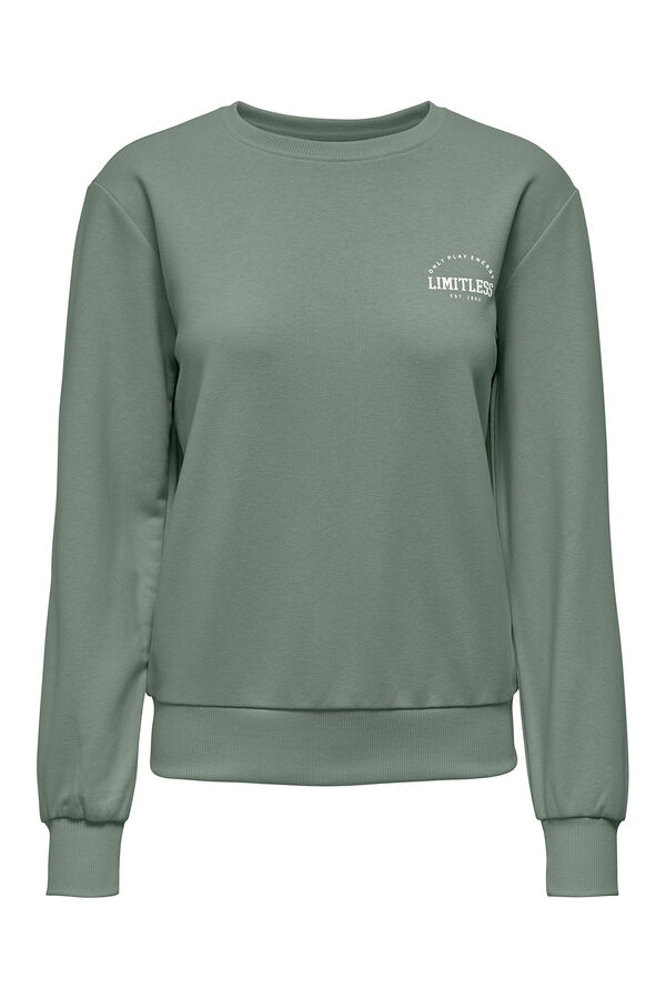 Only Play Sudadera deportiva cuello redondo verde