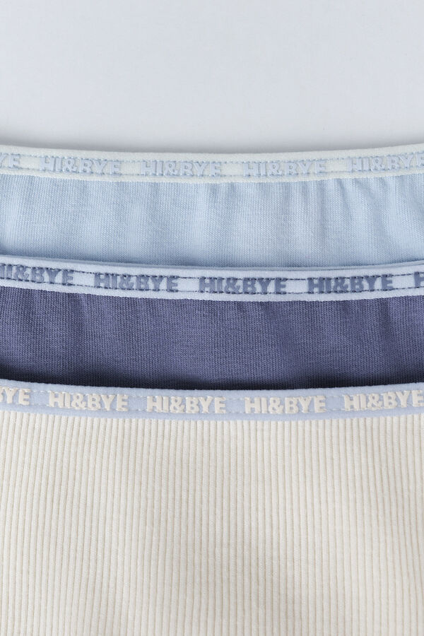 HI&BYE Paket od 3 klasične gaće u plavoj, žutoj i svetloplavoj boji Print