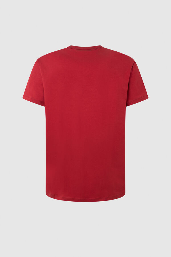 Pepe Jeans Camiseta logo estampado fit slim rojo