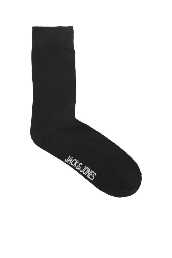 Jack & Jones Pack de 5 meias altas print logo preto