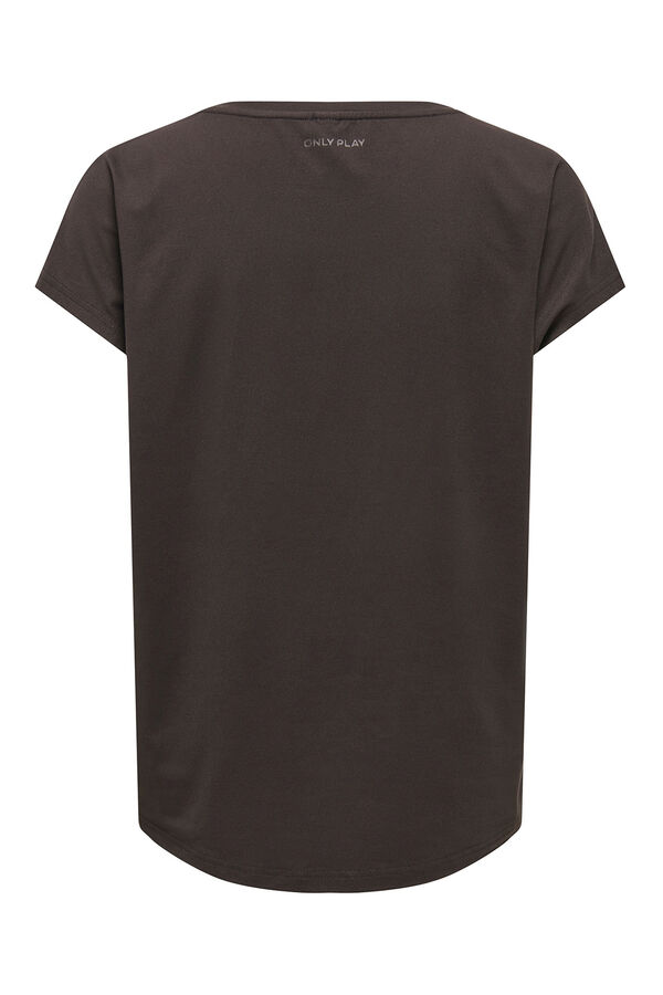 Only Play T-shirt desportiva de manga curta castanho