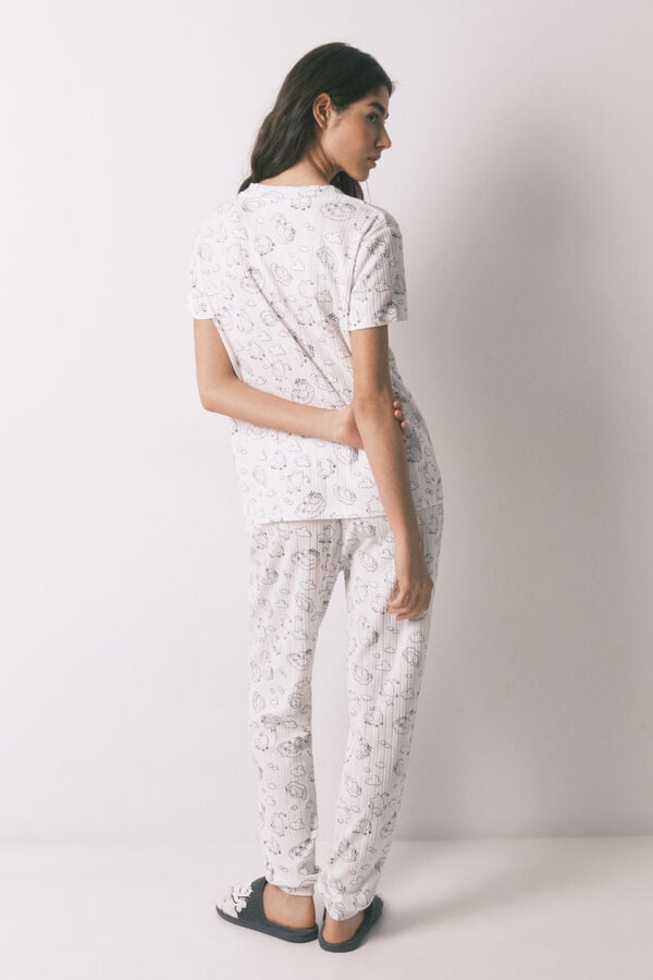 Women'secret Bela rebrasta mekana pidžama sa Moomin printom Print