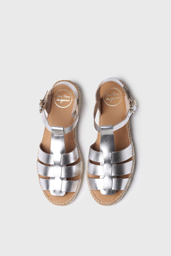 Toni Pons Alpargata plana de piel - EMMA gris