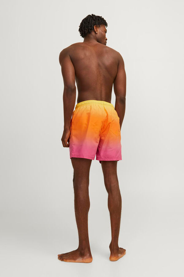 Jack & Jones Men's tie dye swim shorts yellow