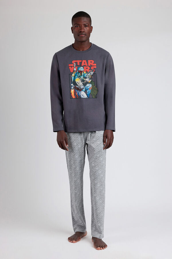 Admas Men's Boba Fett long pyjamas Siva