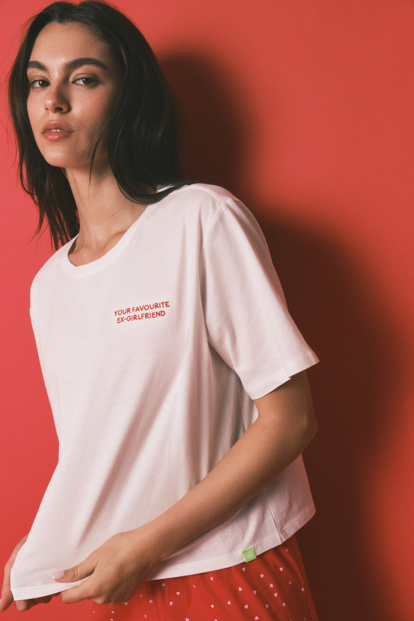 HI&BYE Bela 100% pamučna duga pidžama