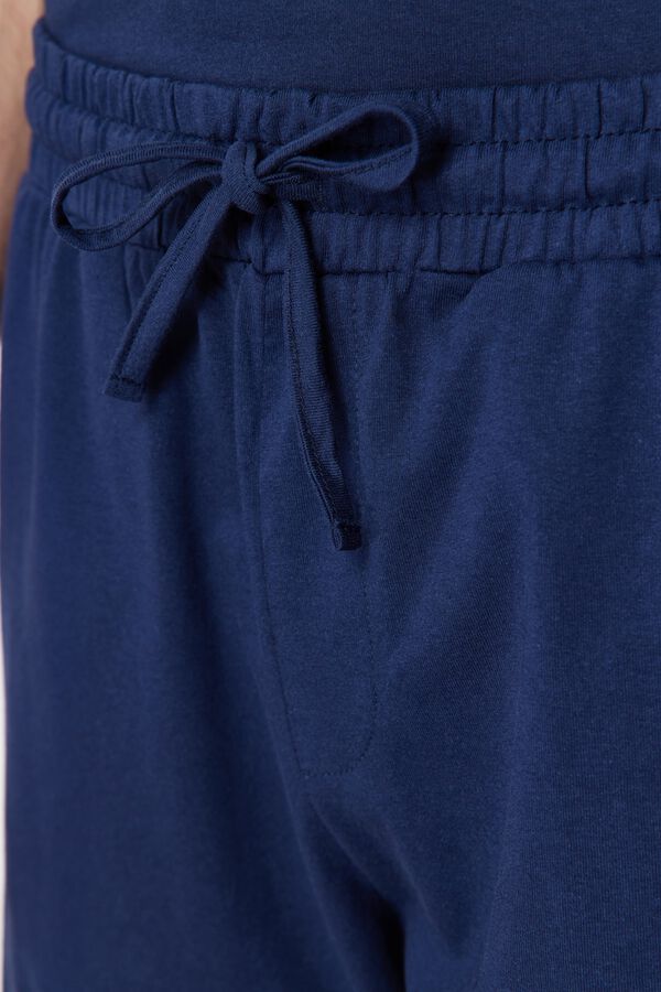 Trendyol Conjunto de pijama corto liso azul