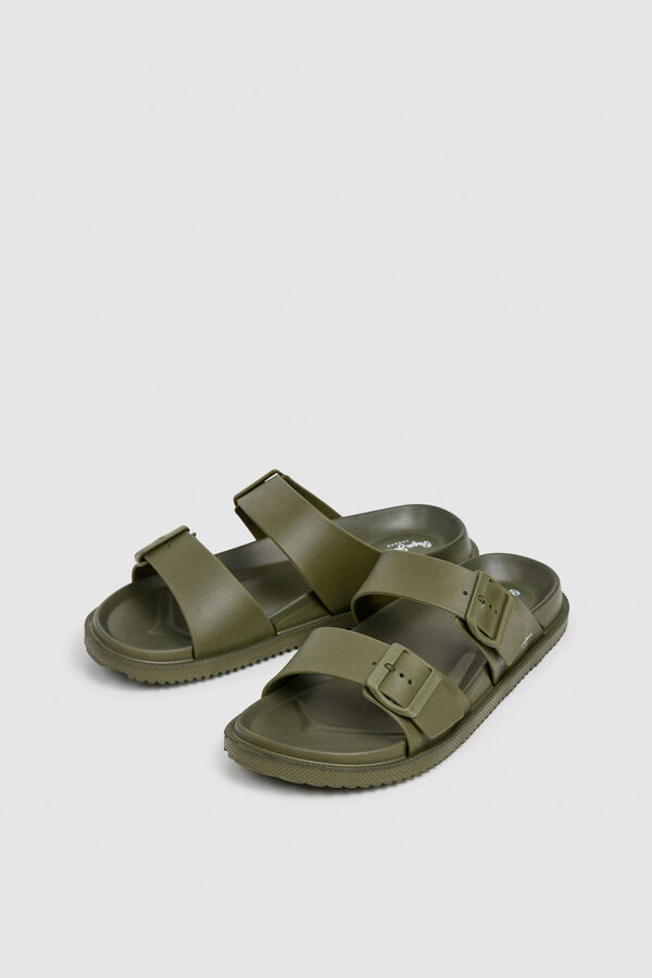 Pepe Jeans Sandalia doble tira militar kaki
