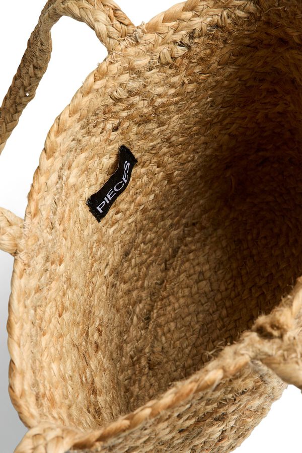 Pieces Bolso de playa de yute nude