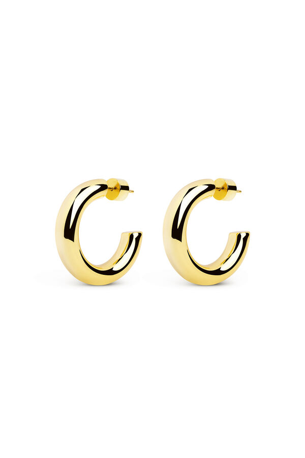 Singularu Gold Mombasa Hoop Earrings printed