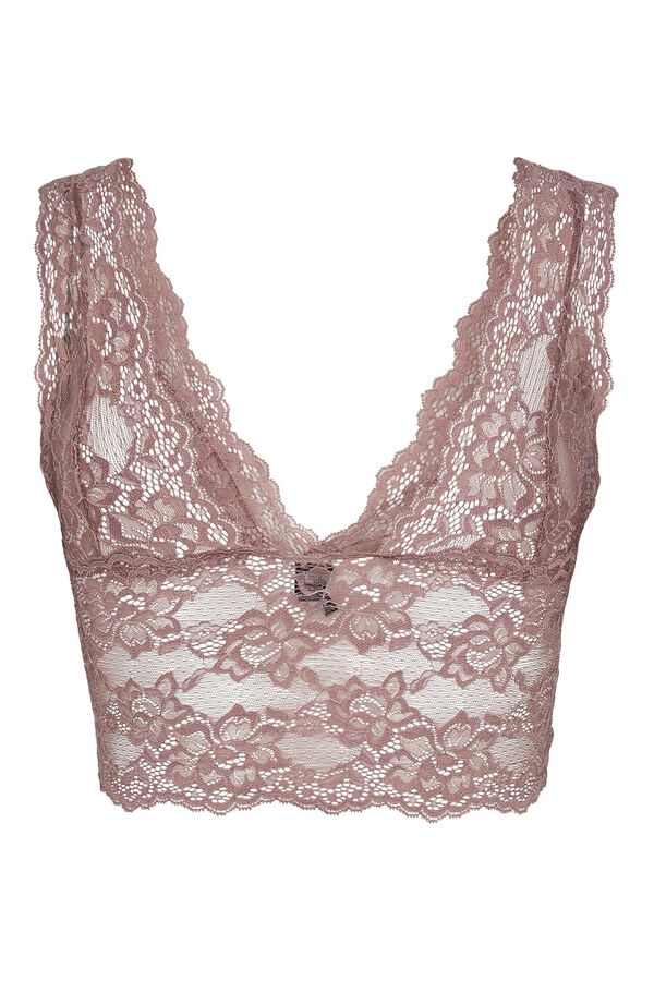 Pieces Sujetador de encaje. morado/lila