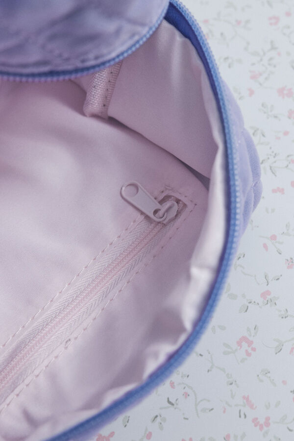 HI&BYE Neceser terciopelo logo bordado azul claro azul