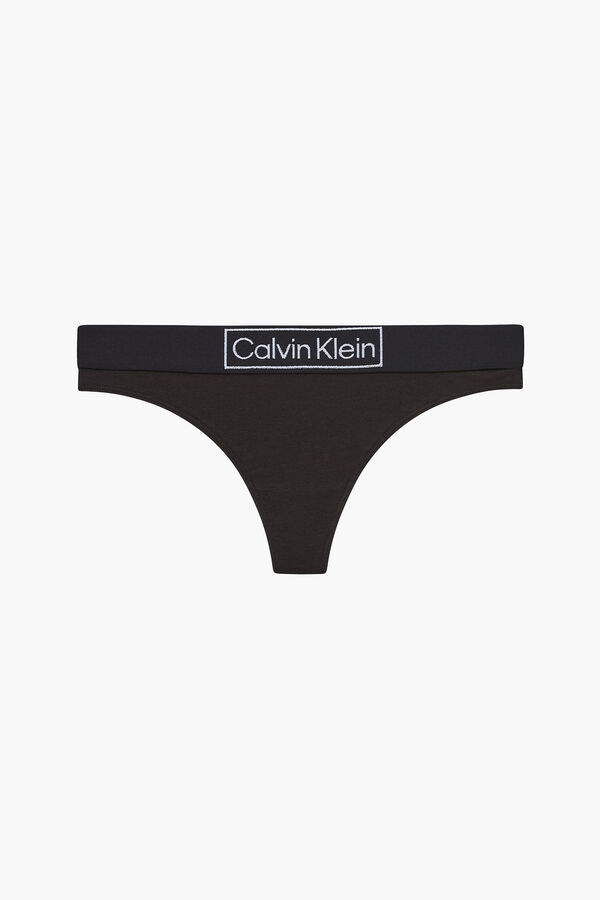 Calvin Klein Tanga tiro medio noir