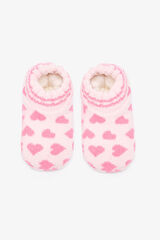 Penti Zapatillas de casa con suela antideslizante y estampado de ositos para ni&ntilde;a rosa