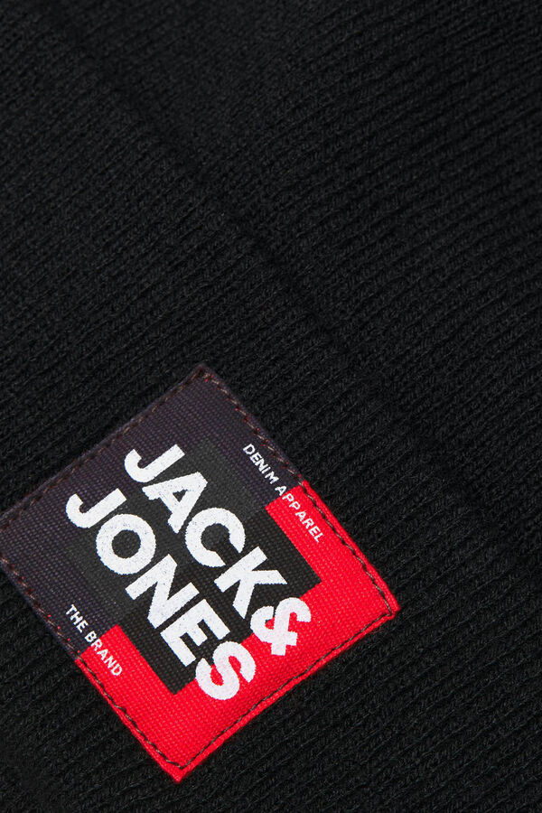 Jack & Jones Gorro beanie de malha preto