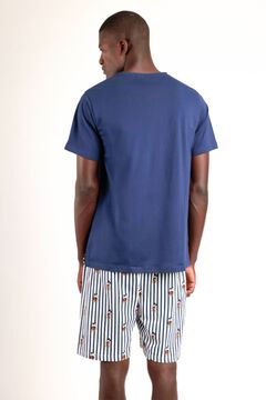 Admas Pijama curto de riscas Mickey Mouse