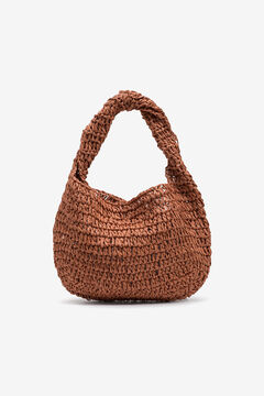 Vilanova Bolso Hobo Efecto Paja nude