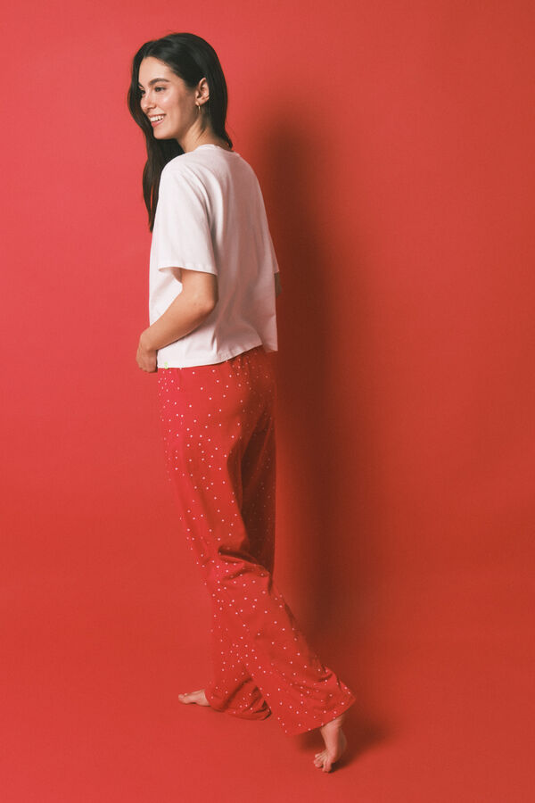 HI&BYE Bela 100% pamučna duga pidžama Bež