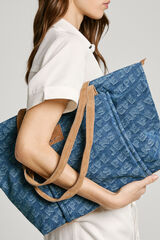 Pepe Jeans Bolso tote denim logo azul
