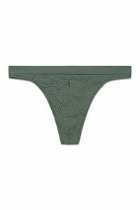 HI&BYE Kaki cvetne tanga gaćice bez &scaron;avova