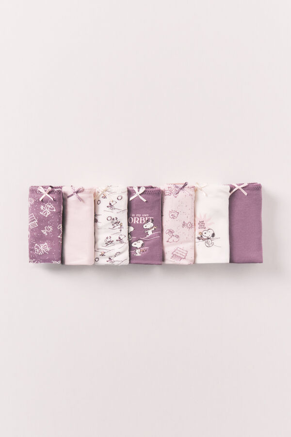 Women'secret Pakovanje od 7 klasičnih pamučnih gaćica sa Snoopy printom Print