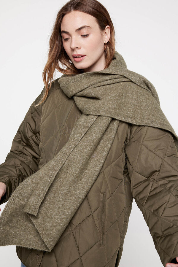 Pieces Bufanda larga de poliester reciclado verde