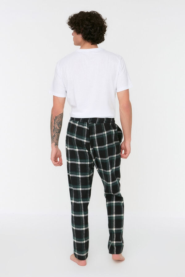 Trendyol Unisex regular fit trouser with multicoloured checkered print  printed