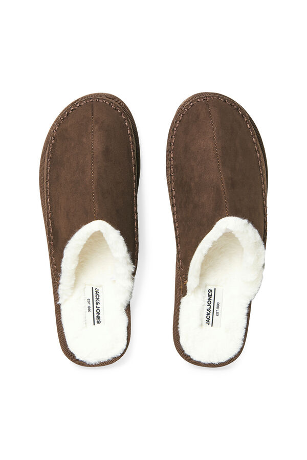 Jack & Jones Mule slippers with sheepskin Braon