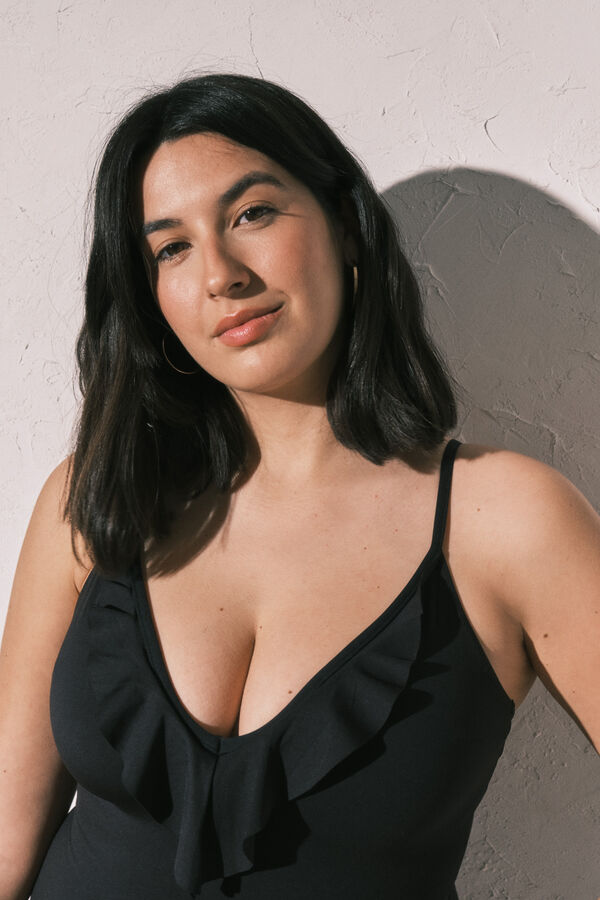 Women'secret Ba&ntilde;ador moldeador volante negro negro