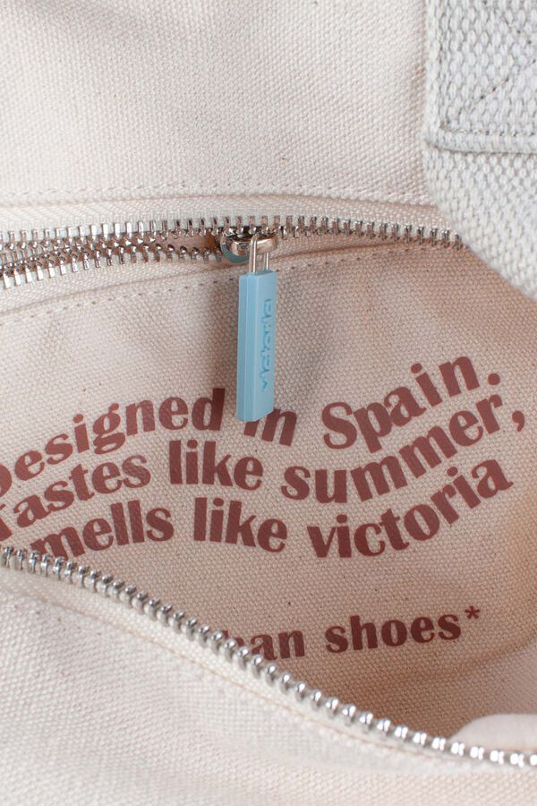 Victoria Mochila de lona bege